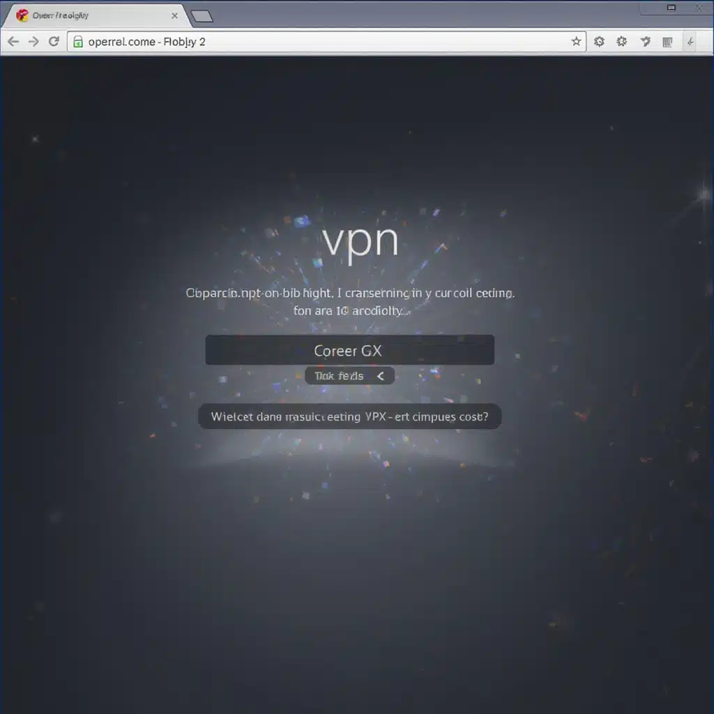 does opera gx have a vpn
