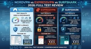 NordVPN vs ExpressVPN vs Surfshark 2026: Full Test Review
