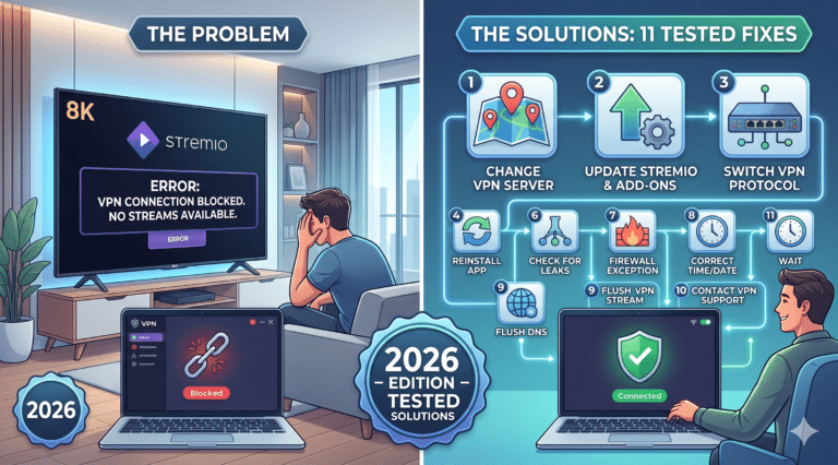 stremio doesnt work with vpn? 11 Tested Fixes (2026)