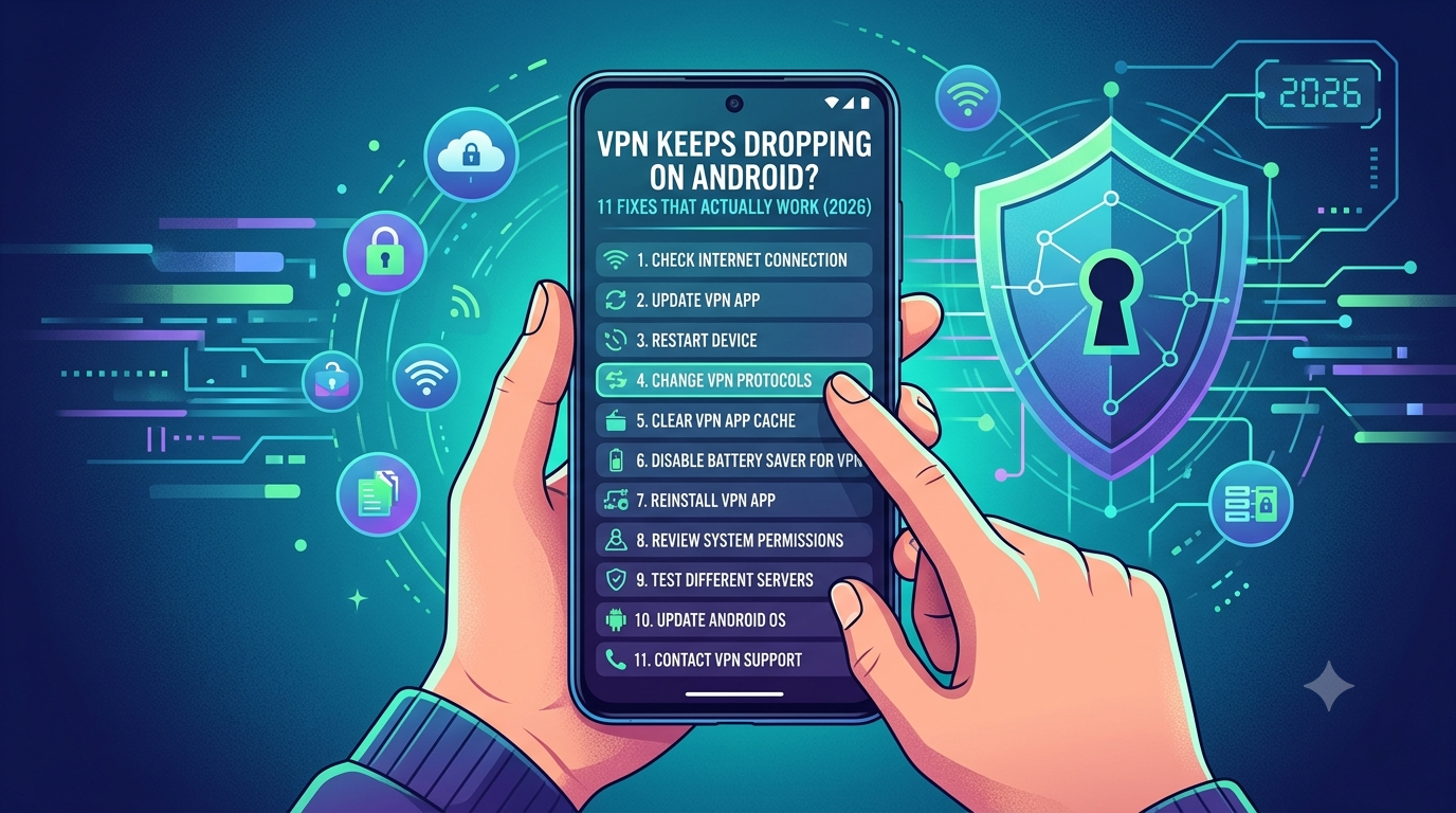 VPN Keeps Dropping on Android? 11 Fixes That Actually Work (2026)