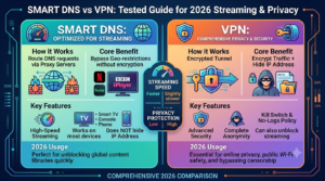 Smart DNS vs VPN: Tested Guide for 2026 Streaming & Privacy