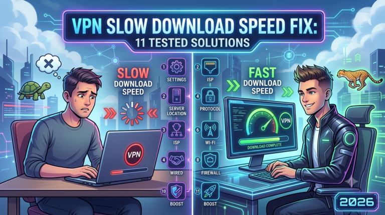 VPN Slow Download Speed Fix: 11 Tested Solutions (2026)