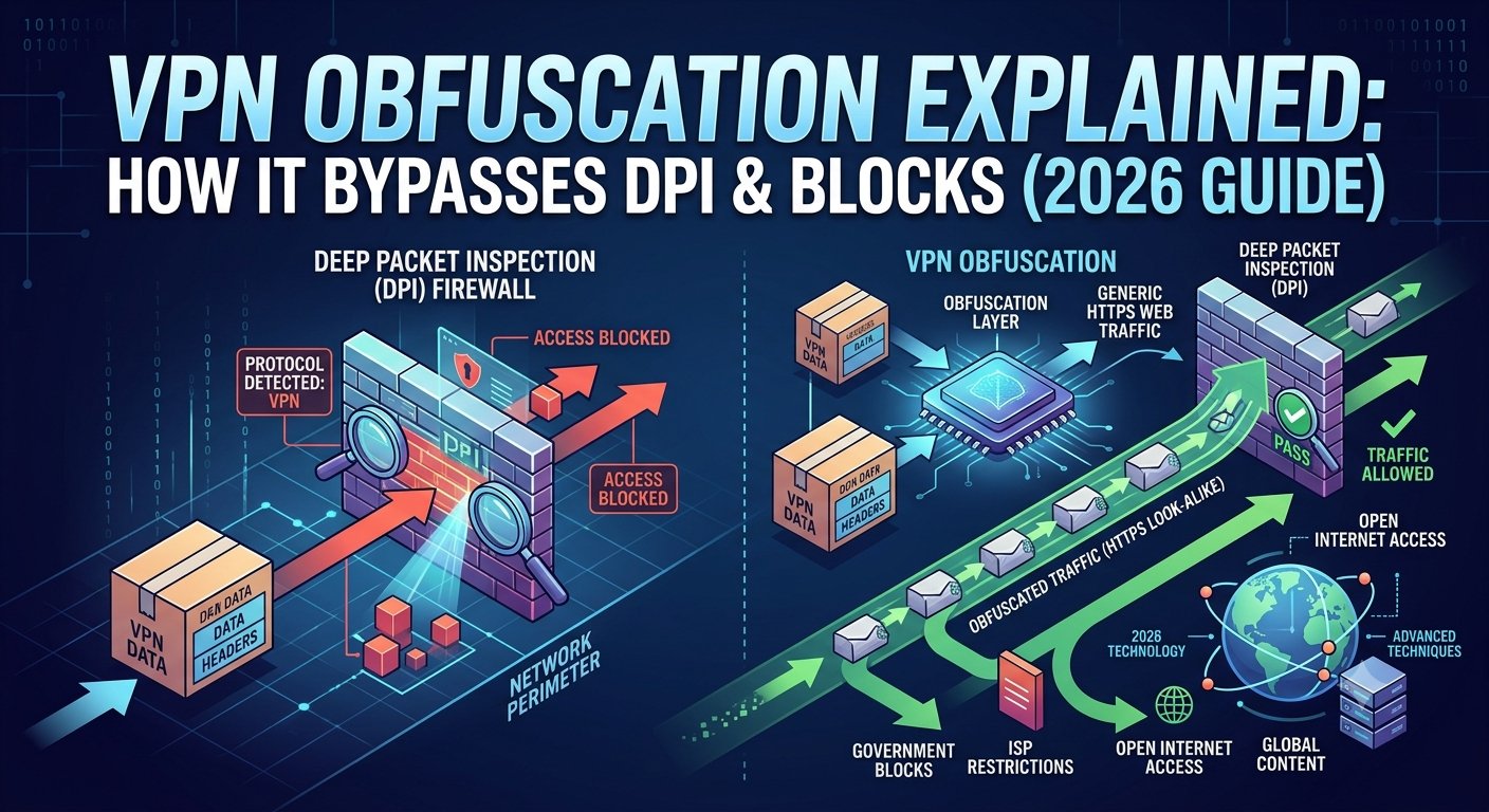 VPN Obfuscation Explained: How It Bypasses DPI & Blocks (2026 Guide)