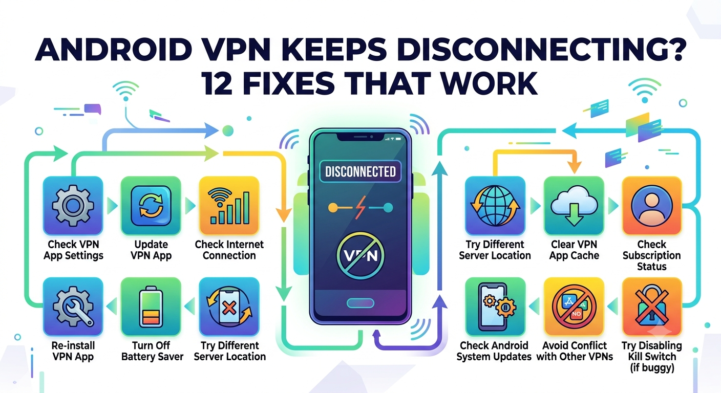 android vpn keeps disconnecting? 12 Fixes That Work