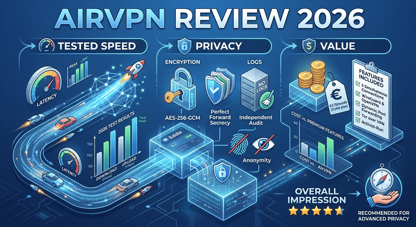 AirVPN Review 2026: Tested Speed, Privacy & Value